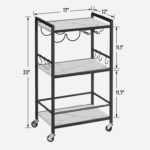 Chantina Metal Bar Cart - Chic Decora