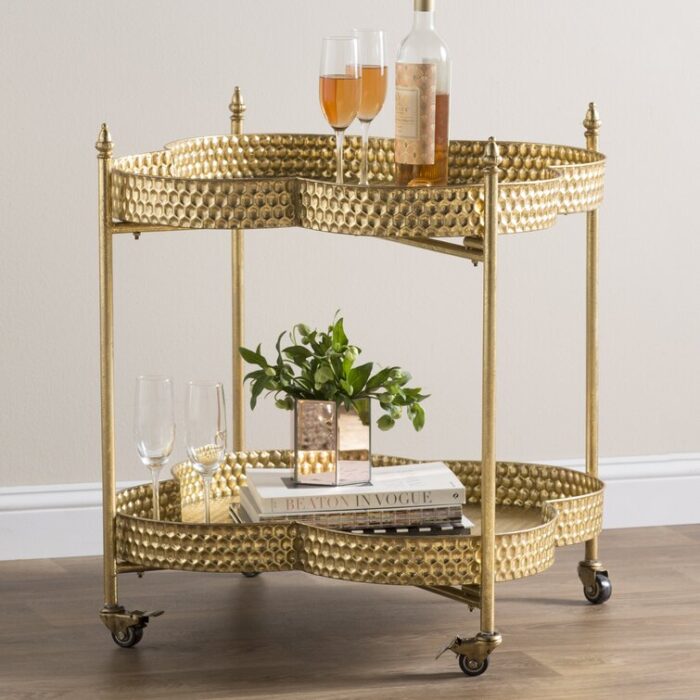 Chanyce Metal Bar Cart - Chic Decora