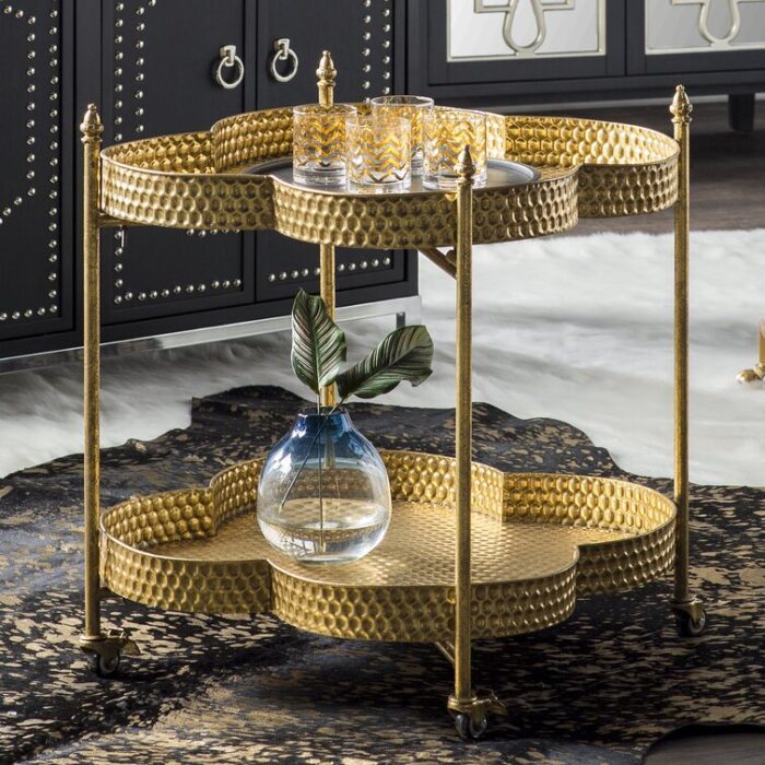 Chanyce Metal Bar Cart - Chic Decora