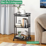 Chardasia Metal Bar Cart - Chic Decora