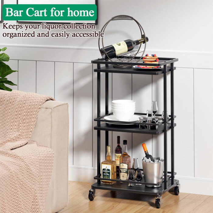 Chardasia Metal Bar Cart - Chic Decora