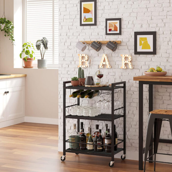 Chardee Metal Bar Cart - Chic Decora