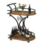 Cocuzza Metal Bar Cart - Chic Decora