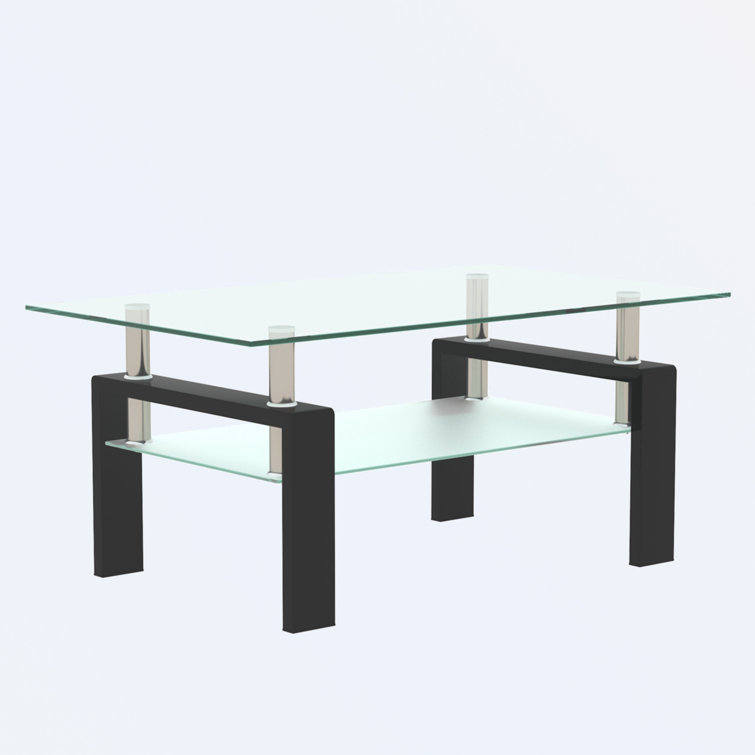 Rectangle Glass Coffee Table, Coffee Table - Chic Decora