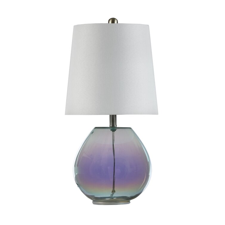 Cordell Iridescent Glass Table Lamp - Chic Decora