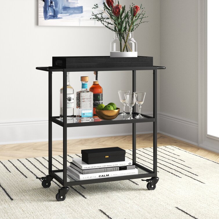 Creasey Metal Bar Cart - Chic Decora