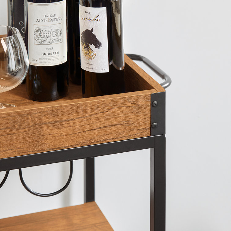 Cruzito Wood Bar Cart - Chic Decora