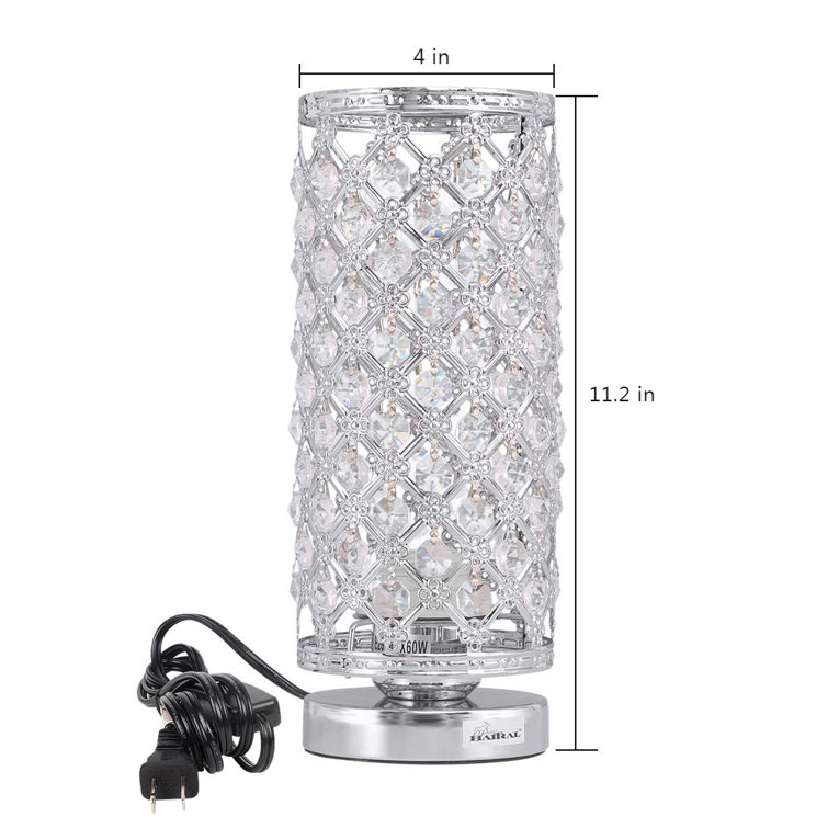 Crystal Table Lamp Bedside Nightstand Desk Reading Lamp Bedroom Living Room - Chic Decora