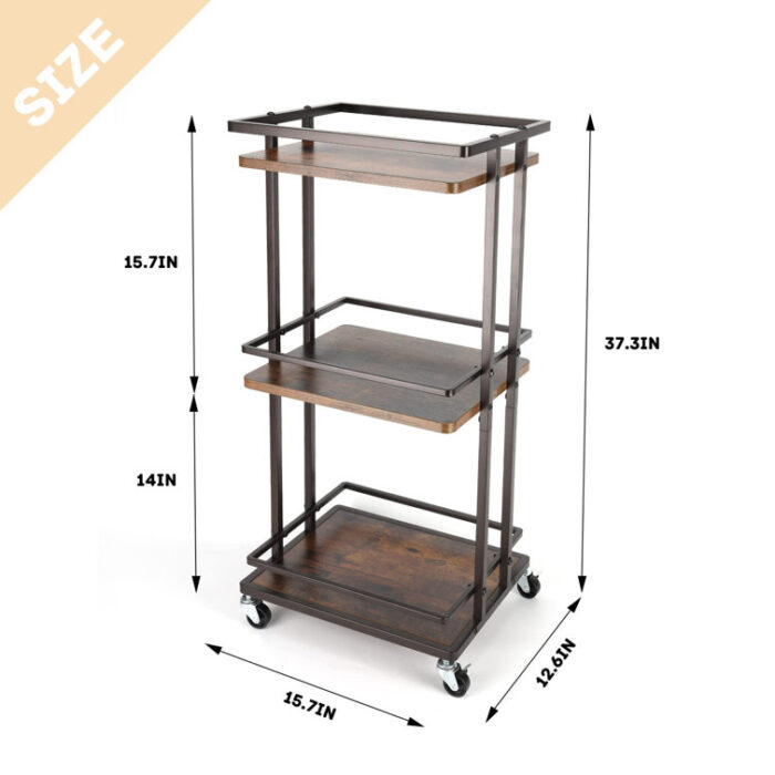 Dalina Metal Bar Cart - Chic Decora