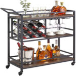 Davros Metal Bar Cart - Chic Decora