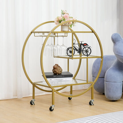 Edinburg Metal Bar Cart - Chic Decora