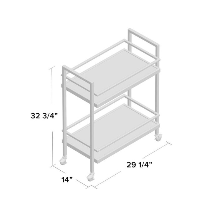 Emily Metal Bar Cart - Chic Decora