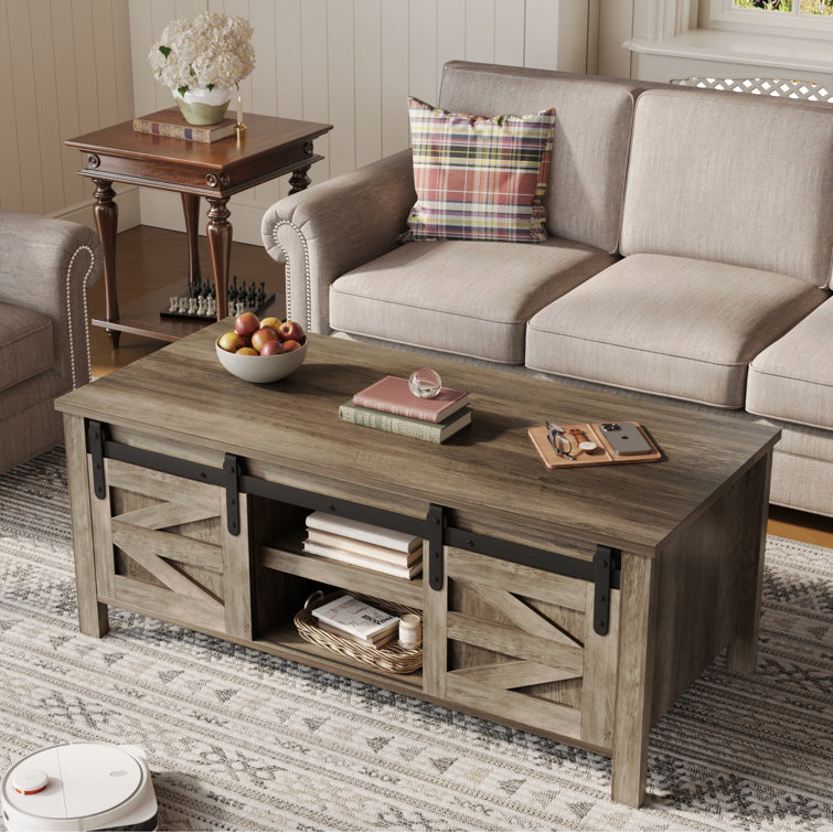 Ian Solid Wood Top Coffee Table - Chic Decora