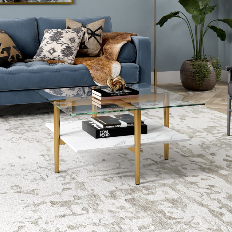 Eulalie Glass Top Coffee Table - Chic Decora