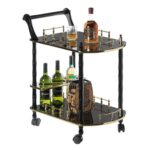 Evangelista Wood Bar Cart - Chic Decora