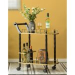 Evangelista Wood Bar Cart - Chic Decora