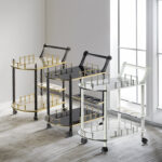 Evangelista Wood Bar Cart - Chic Decora