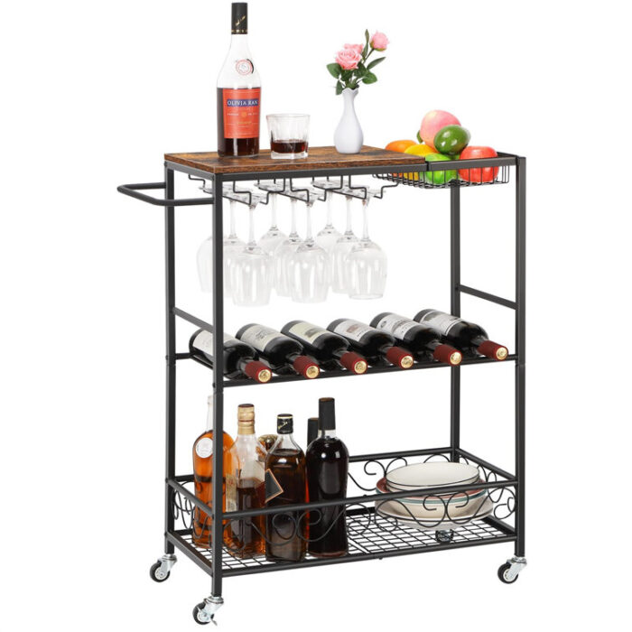 Ferlando Metal Bar Cart - Chic Decora