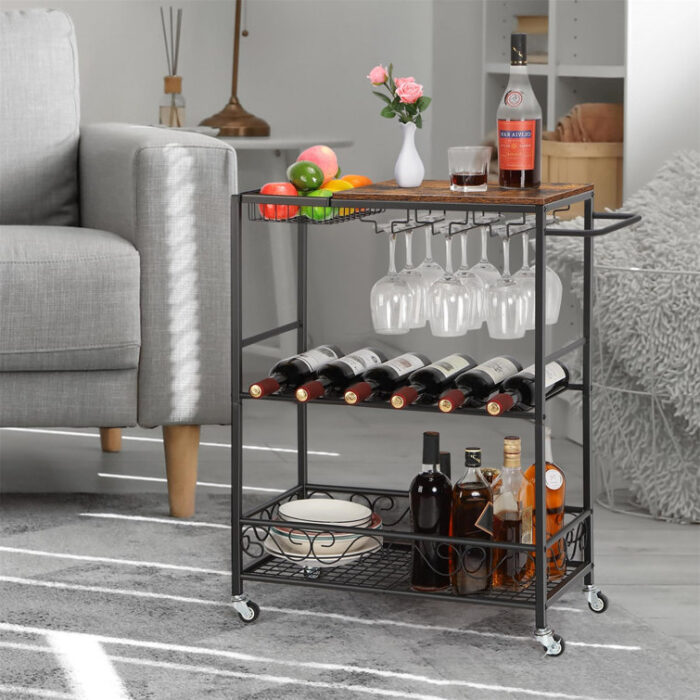 Ferlando Metal Bar Cart - Chic Decora