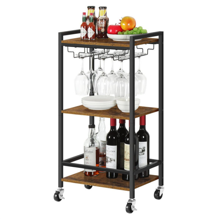 Firmino Metal Bar Cart - Chic Decora