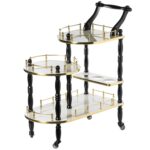 Grasso Wood Bar Cart - Chic Decora