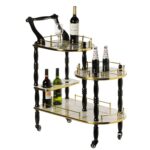 Grasso Wood Bar Cart - Chic Decora