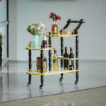 Grasso Wood Bar Cart - Chic Decora