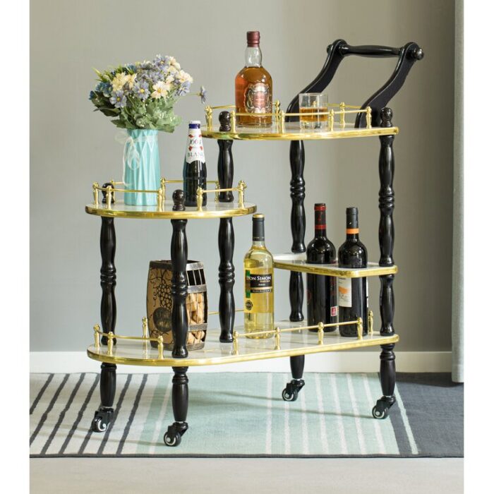 Grasso Wood Bar Cart - Chic Decora