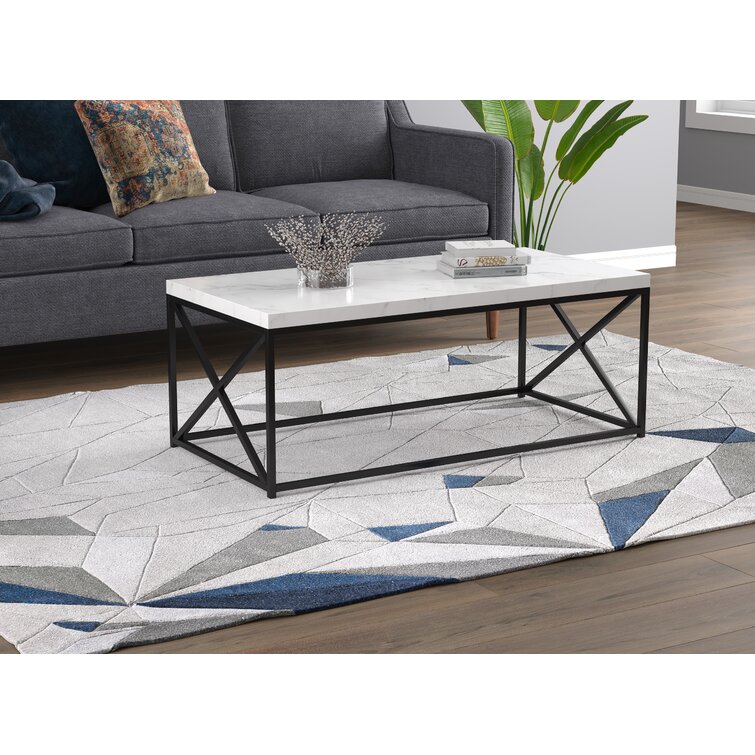 ClickDecor Maddox 2-Tier Tempered Glass Coffee Table with Metal Frame - Chic Decora