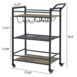 Haytug Metal Bar Cart - Chic Decora