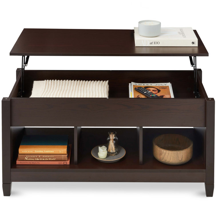 Camaury Wooden Mid-Century Modern Coffee Accent Table Furniture W/ Open Storage Shelf - Chic Decora