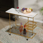 Izzibella Metal Bar Cart - Chic Decora