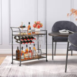 Jimia Metal Bar Cart - Chic Decora