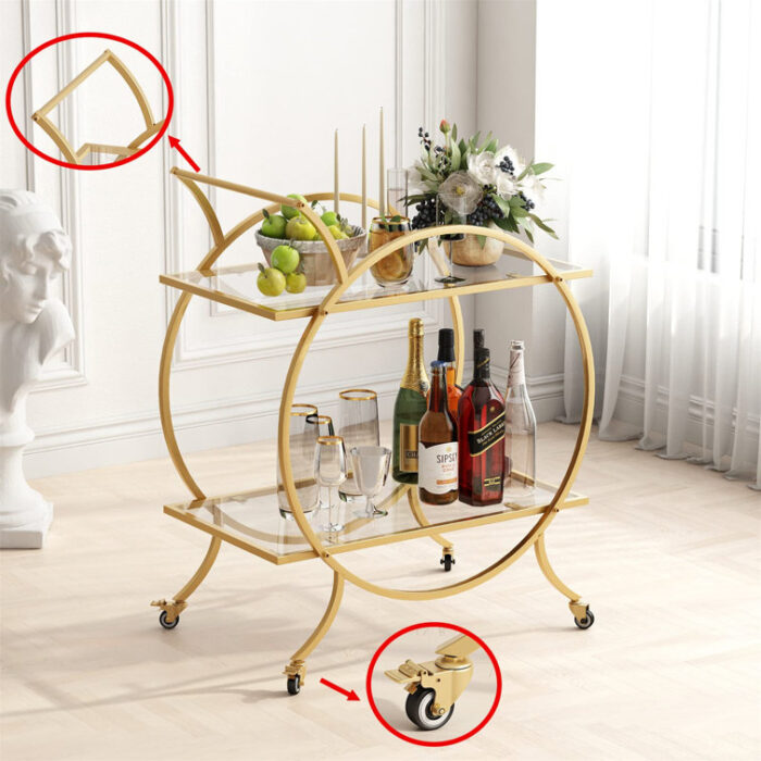 Joyan Metal Bar Cart - Chic Decora