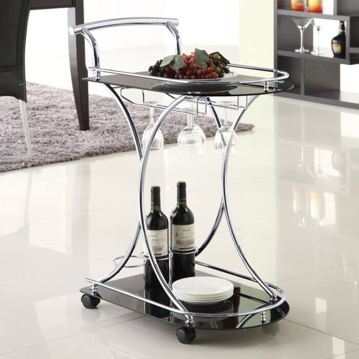 Kamaris Wood Bar Cart - Chic Decora