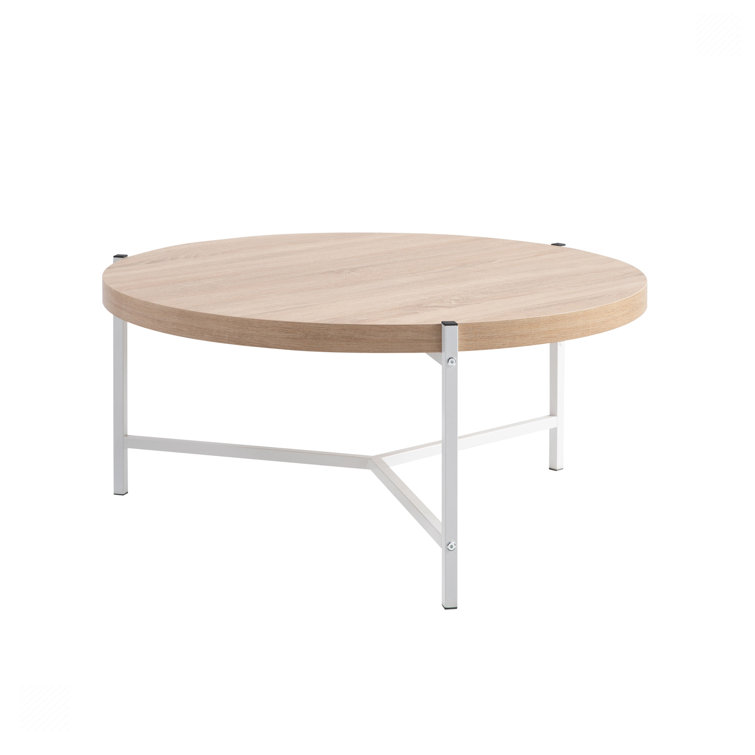 Karelle Round Coffee Table with Metal Legs