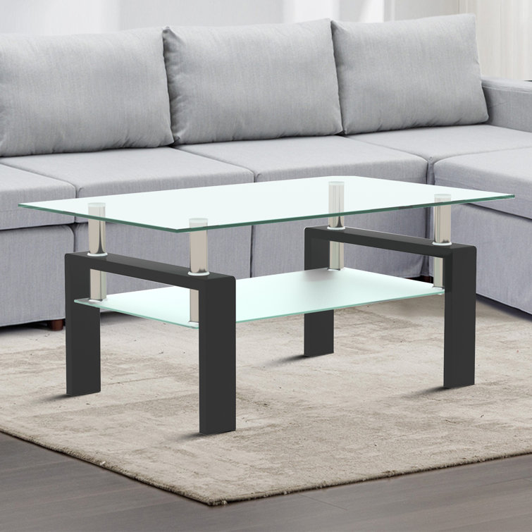 Walidah Contemporary Shelf Coffee Table - Chic Decora