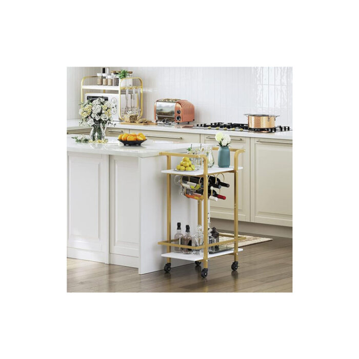 Kharisma Metal Bar Cart - Chic Decora