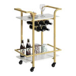 Kharisma Metal Bar Cart - Chic Decora