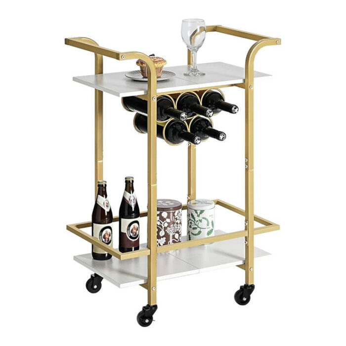 Kharisma Metal Bar Cart - Chic Decora