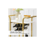 Kharisma Metal Bar Cart - Chic Decora