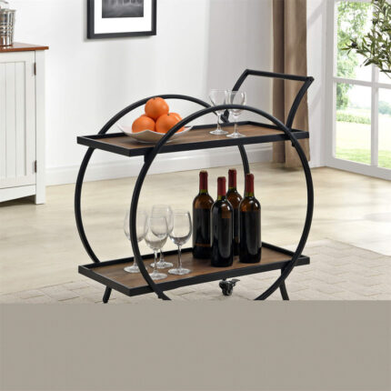 Khiry Metal Bar Cart - Chic Decora