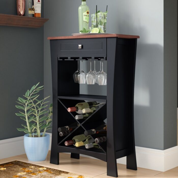 Kincer 25” Bar Cabinet - Chic Decora