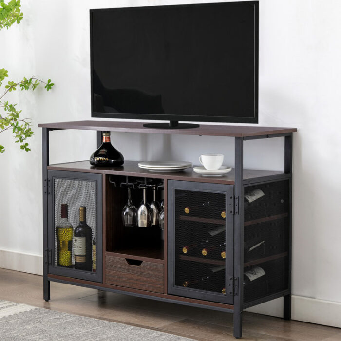 Kreitman Bar with Wine Storage - Chic Decora