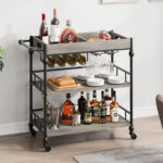 Landaff Metal Bar Cart - Chic Decora