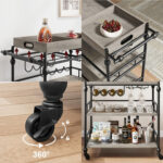 Landaff Metal Bar Cart - Chic Decora