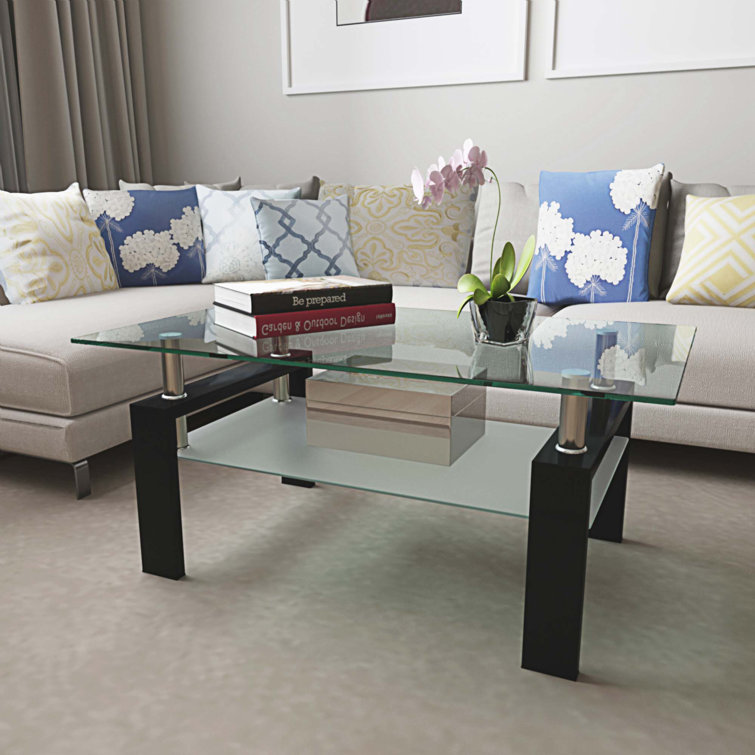 Laure Glass Top Coffee Table - Chic Decora