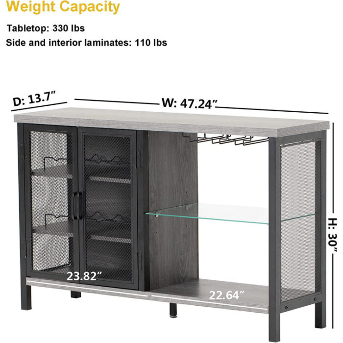 Leiland 47” Bar Cabinet - Chic Decora