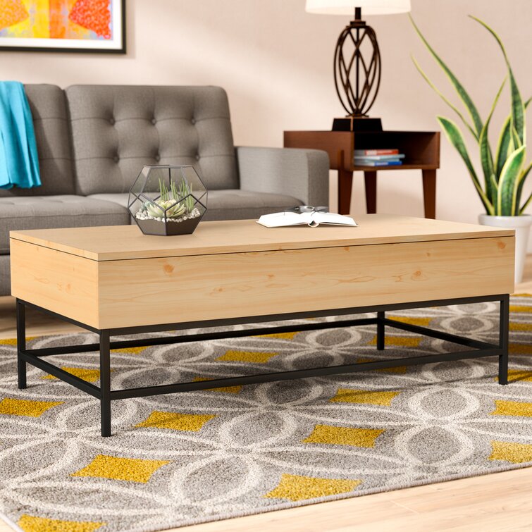 Aksha Floor Shelf Coffee Table with Storage - Chic Decora