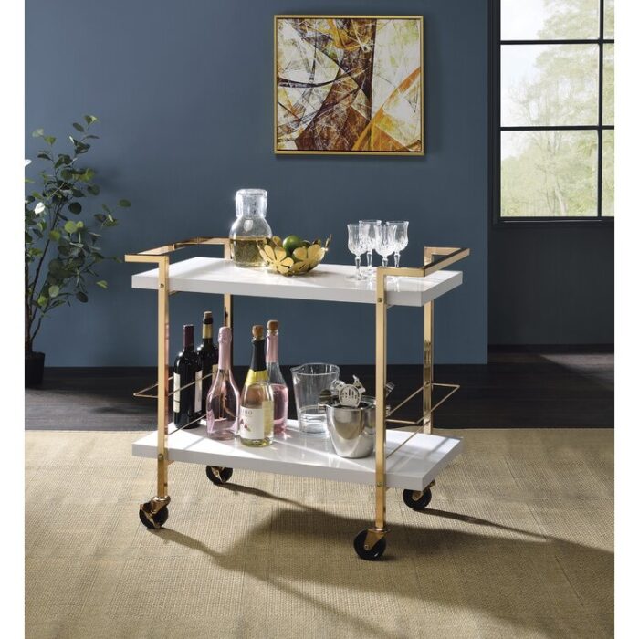 Lilea Metal Bar Cart - Chic Decora